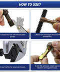 Step-by-step guide using 61 Piece Thread Repair Kit For Auto Mechanics And DIYers With Taps Dies Files And Pitch Gauges