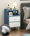 Ten Pack White Ceramic Cabinet Knobs 32mm Round Drawer Pulls With Screws Included For Easy Install The Ultimate Kitchen And Furniture Makeover Upgrade on blue nightstand