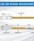Pro Grade 40 Foot Heavy Duty Fish Tape Cable Puller Kit With Pulley And Tape Fastener, detailed cable specifications