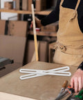 Slideable Corner Brackets With Adjustable Flat Plates Two Pack Stainless Steel Mending Plates on workbench