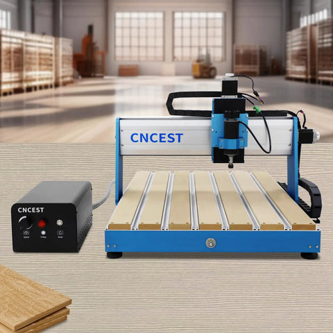 Heavy Hitting 3 Axis CNC Router Machine With 500W Air Cooled Spindle for precise wood and plastic carving with USB control.