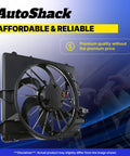 Straight Bolt Up Radiator Cooling Fan Assembly For Chevrolet Sonic 2012 To 2018 L4 1.8L black cooling fan with motor.
