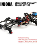313/324 Millimeter Wheelbase LCG Carbon Fiber Chassis Kit For 1/10 RC Crawler TRX4 with exposed components and red accents