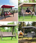 Porch Swing Canopy Replacement Cover 75x47 or 84x48 Inches Universal Top Cover for Garden Swing Waterproof Sun Shade