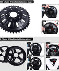 Mid Drive Chainring Kit For BBS01 BBS02 BBSHD 44T 46T 42T installation steps and components for ebike conversion