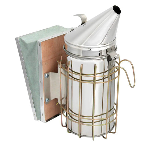 Beekeeping Bee Smoker Stainless Steel With Heat Shield 11 Inch Mounting Hook Includes 54 Plant Based Smoker Pellets For Safe Hive Inspections