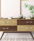Modern dresser featuring 10 Pieces Zinc Alloy Wardrobe Handles And Drawer Pulls, Modern Silver Cabinet Door Pulls With 128mm Hole Spacing