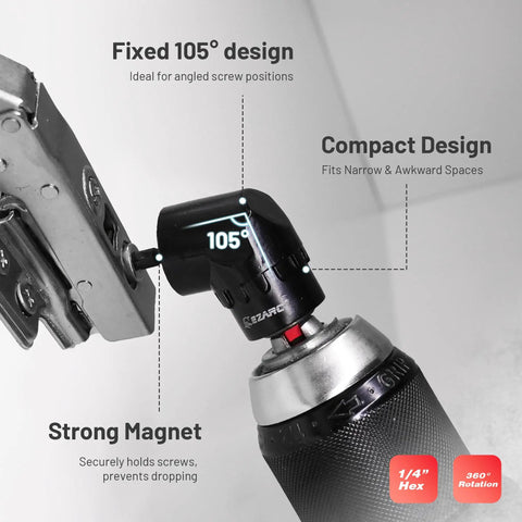 Close-up of 14 Piece Impact Socket Adapter Kit with Quick Release Extensions, Magnetic Drill Bit Extensions, and Swivel Joints in use