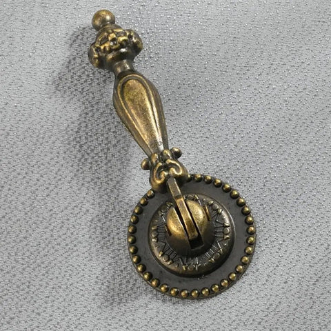 Retro Antique Cupboard Pull Handle Set In Metal Brass Easy Install For Wardrobe And Kitchen Cabinets Drawers 6.6cm Length Bronze Finish