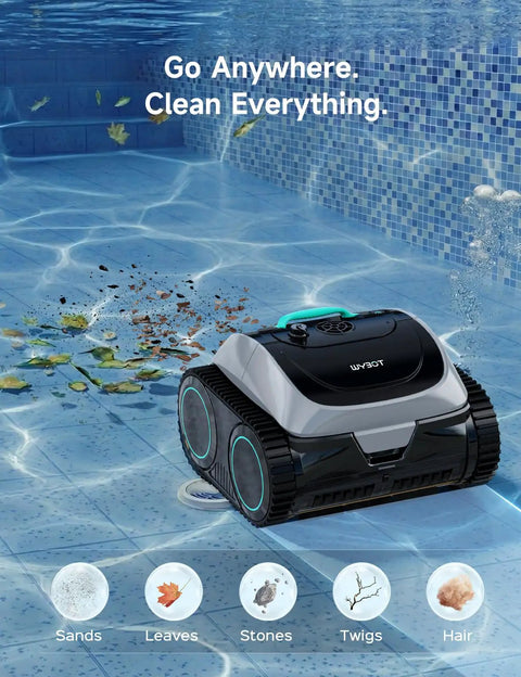 Cordless Robotic Pool Cleaner With No Fuss All-In-One Cleaning For Inground And Above Ground Pools, 150 Minute Runtime