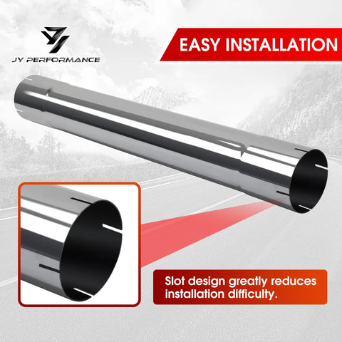 4 Inch Stainless Steel Muffler Replacement Pipe Drop In Straight Exhaust Tube 30 Inch Length T304 17 Gauge Wall