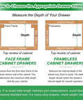 How to choose Heavy Duty Soft Close Drawer Slides For Cabinets And Kitchen Drawers with measurements for face frame and frameless.