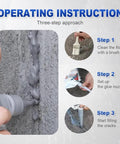 Operating instructions for Heavy Duty Concrete Crack Filler And Cement Repair Sealant With Precision Fill Tip for filling driveway cracks.
