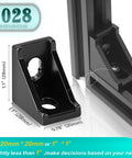Close-up of a corner bracket from the 2020 Series Aluminum Extrusion Profile Connector Kit for 20mm rails, used for 90-degree assembly.