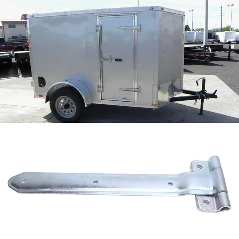 Heavy Duty 16 Inch Trailer Door Strap Hinge Set For Side Doors On Enclosed Cargo Trailers And RVs Offset Bent Metal Hinges For Durable Outdoor Use Rust Resistant Trailer Hardware