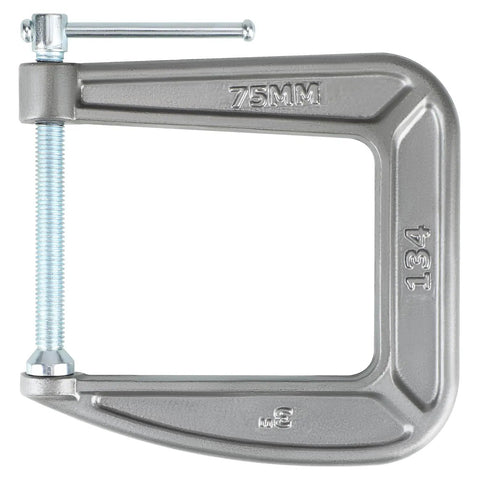 Heavy Duty Steel C Clamp 3 Inch by 4.5 Inch for Woodworking and Home Projects Smooth Swivel Adjustment Ergonomic Grip High Friction Frame