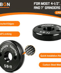Tool Free Quick Install And Release Angle Grinder Nut Set 5/8-11 2 Pack Self Locking Flange Nuts for 4-1/2 Inch to 9 Inch Grinders
