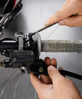 Installing Left Hydraulic Brake Clutch Master Cylinder Lever With 8mm Banjo Bolt For 7 8 Inch Handlebars on a Dirt Bike