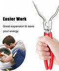 Pro Grade Spring Expansion Tool For Washer Tub Replacement From 2 Inches To 4.1 Inches, tool held with red handles