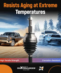 Pair Front CV Axle Shafts Assembly For Ford Escape And Lincoln MKZ AWD Direct Fit Replacement To Get You Rolling Smooth Zero Drama And Absolutely Sick Handling Daily with vehicles in desert and snowy background.