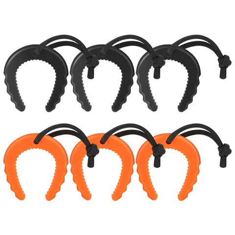 Six Piece Heavy Duty Tactical Door Stopper Kit For First Responders And Home Safety, featuring black and orange TPE wedge grips.