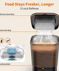 Dead Simple Smart Cat Feeder With Solid Wifi And Smartphone App Control automated pet food dispenser with silicone seal and desiccant bag for freshness.