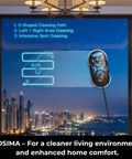 X1 Window Cleaning Robot With Dual Direction Auto Spray shown on glass window overlooking cityscape at night