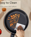 Hand wiping Ceramic Pots And Pans Set With Detachable Handle For Easy Cleanup Nonstick Cookware That Is PFAS Free PFOA Free PTFE Free
