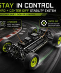 Diagram of One Twelfth Scale RC Short Course Truck With Gyro And Center Differential For Adults, showing frame and components.
