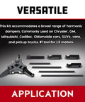 Harmonic Balancer Puller Set With Adjustable 3 Jaw Design on display, showing various components and compatibility details.