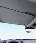 Installed Kefly gray mesh headliner fabric with foam backing for car interior roof, 54 in L × 60 in W