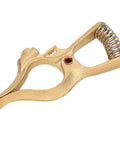 Close-up of a Beefy Heavy Duty Brass Ground Clamp For Earth Electrode Holder showcasing premium conductivity and durable construction.