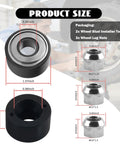 Heavy Duty Wheel Stud Installer Kit 2 Pack For Cars Pro Grade Includes 3/4 Inch Lug Nuts And M12x1.25 M12x1.5 M14x1.5 Stud Tools OEM 22800 Replacement Easy Accurate Wheel Stud Replacement And Installation showing product size with captions.
