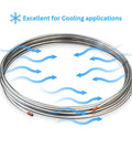 OD 50 Foot Stainless Steel Tubing Coil Type 316 316L Dual Certified in Cooling Applications