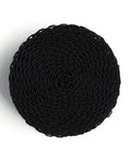 Smooth Operator Black Plastic Chain Barrier For Crowd Control And Steady Line Management Easy Roll Security Divider Two Inch Links Fifty Feet Long For Large Crowds rolled up view on white background.