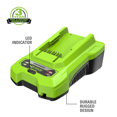 40V Li Ion Battery Charger With Diagnostic LED And Wall Mount for fast charge, featuring durable design and LED indicator