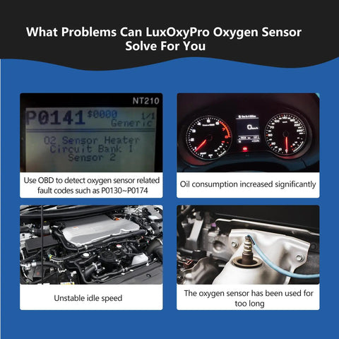 Dashboard and diagnostics showing issues fixed by Oxygen O2 Sensor Upstream And Downstream Drop In Replacement Kit For Kia Forte Optima Rondo Sorento Sportage And Hyundai Santa Fe Sonata Tucson 2.0L 2.4L 2009 Through 2016 2 Pack