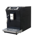 Fully Automatic Espresso Machine With Stainless Steel Cup Warmer And Smart Sensors For Low Water Beans Or Full Grounds Container Customizes Your Go To Drinks Smooth Operator Gear Zero Sweat Operation For Your Daily Grind In Classic Black - side view