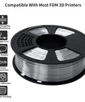 GIANTARM Silk Metallic Silver PLA filament on 1kg spool, 1.75mm diameter