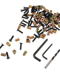 Metal Threaded Inserts Kit For Wood Furniture Assembly With Wrenches And Drill Bit Screw In Fasteners For Shelving DIY Projects Concealed Nuts