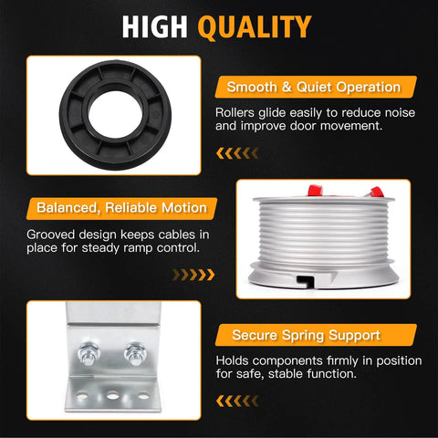 Ramp Door Spring Kit With Winding Bars For 6 Foot Wide Cargo Trailers, 60 Lb Torsion Spring Replacement features and benefits.