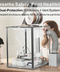 3D Printer Enclosure For Bambu Lab A1 Mini With Fume And Odor Control, Ventilation Cutout For Air Purification, Black, in home setting