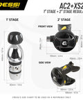 AC2 XS2 Entry Level Regulator for Beginners and Rental Ops, front and side views, detailing rugged build and easy maintenance.