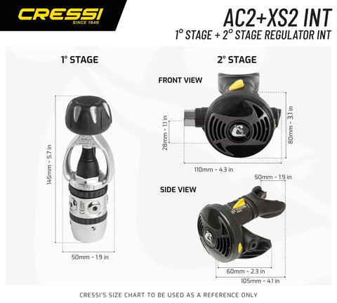 AC2 XS2 Entry Level Regulator for Beginners and Rental Ops, front and side views, detailing rugged build and easy maintenance.