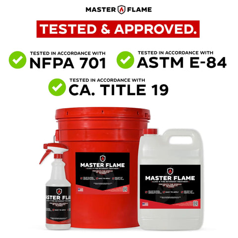 Fire Retardant Spray For Wood Fabric Upholstery And More, Non Toxic Clear Drying Coating That Meets NFPA 701 And ASTM E84 Standards