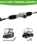 Steering Gear Box Assembly for EZGO RXV Golf Carts Electric and Gas 2008 and Up Replacement Rack and Pinion Fits OEM 601500 618329
