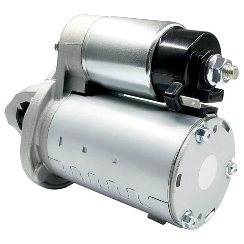 New Starter Replacement For 2011 To 2021 V6 3.6L Chrysler 200 Town And Country Dodge Journey Grand Caravan Avenger Ram CV Promaster 1500 2500 3500 And 2014 Jeep Cherokee 3.2L Plug N Play Compatible shown from side angle
