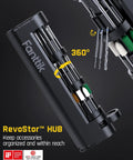 Sleek Mini Cordless Rotary Tool Kit Featuring Knockout Power And Ultra Quiet Motor Operation For Smooth Sanding Polishing Detail Work On Desktop Printers And Gear with drill bits organized.
