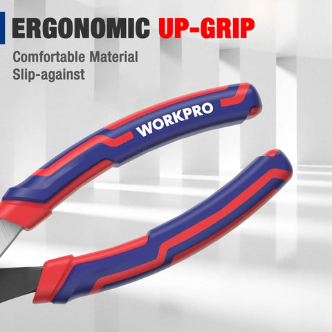 8 Inch Slip Joint Pliers With Large Soft Grip And Rust Prevention Finish ergonomic handle close-up