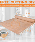 Rock Solid Waterproof Membrane 108 Square Feet With Pre Marked Grid Design And 24 Mil Premium Thick Build For Wet Areas shown rolled out, 3.3 ft wide, on a bathroom floor.